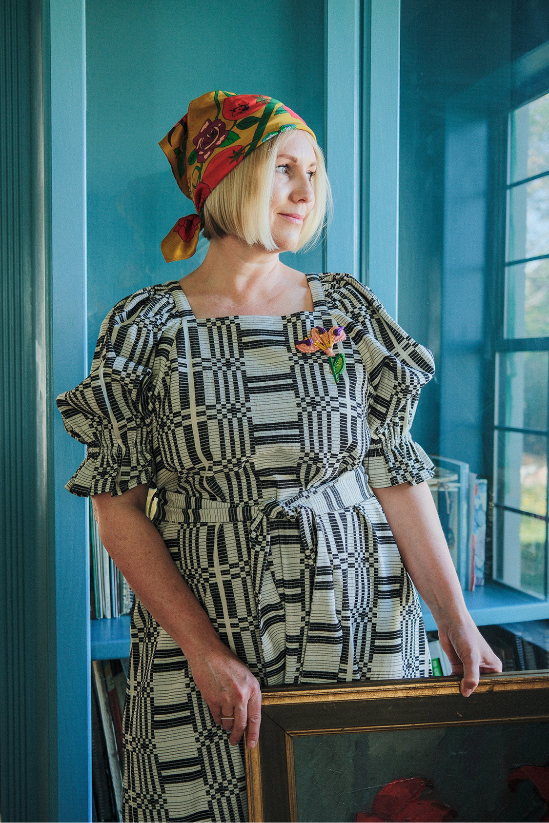Nikki Chasin x The House That Lars Built Zoom Dress in Licorice Astrid Weave