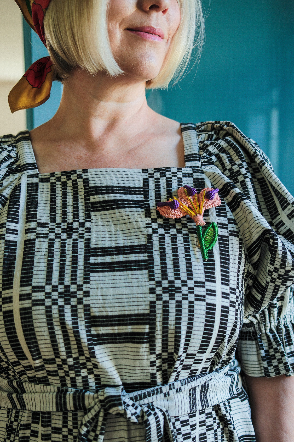 Nikki Chasin x The House That Lars Built Zoom Dress in Licorice Astrid Weave