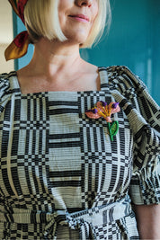 Nikki Chasin x The House That Lars Built Zoom Dress in Licorice Astrid Weave