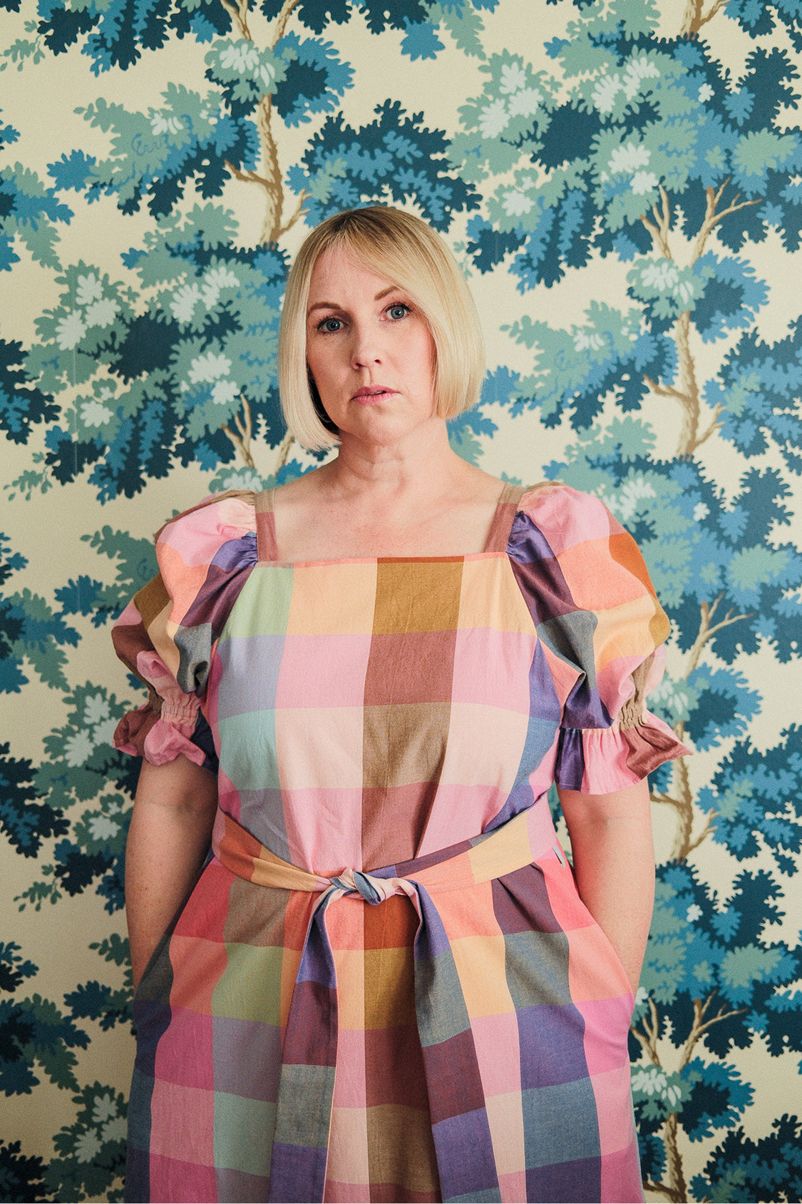 Nikki Chasin x The House That Lars Built Zoom Dress in Midsommar Plaid