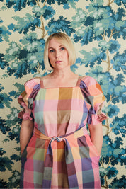 Nikki Chasin x The House That Lars Built Zoom Dress in Midsommar Plaid