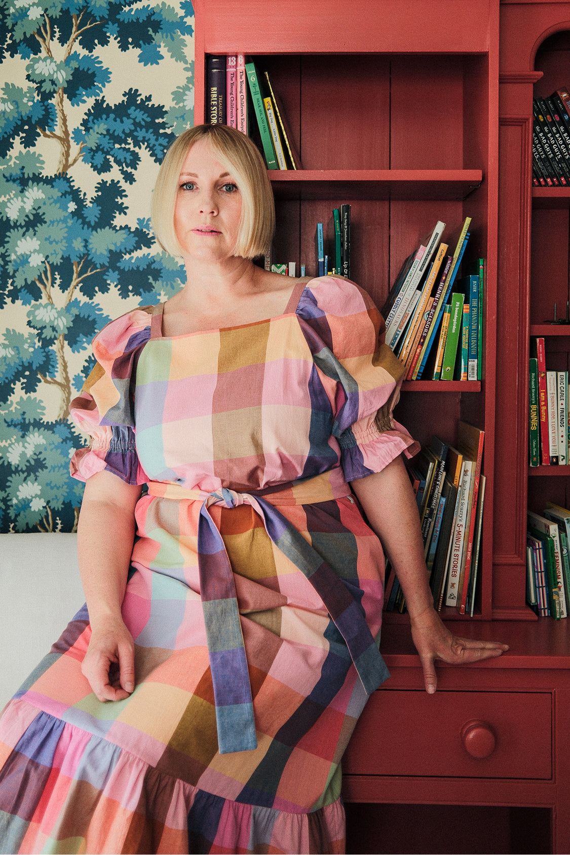 Nikki Chasin x The House That Lars Built Zoom Dress in Midsommar Plaid
