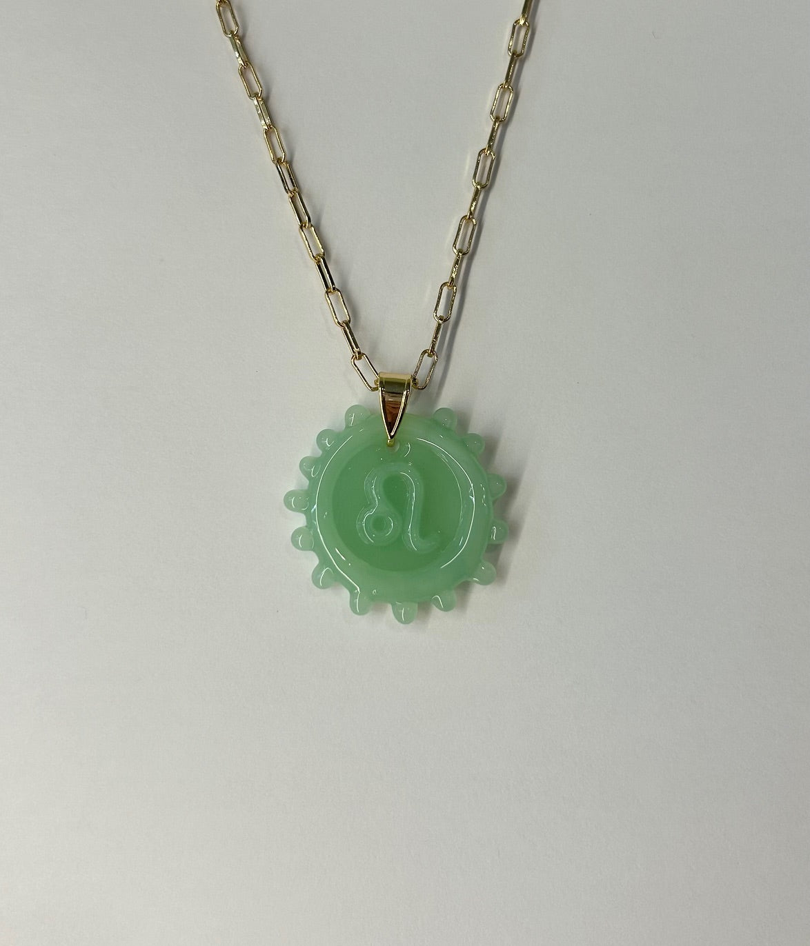 Zodiac Pendant Necklace - Seafoam