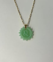 Zodiac Pendant Necklace - Seafoam