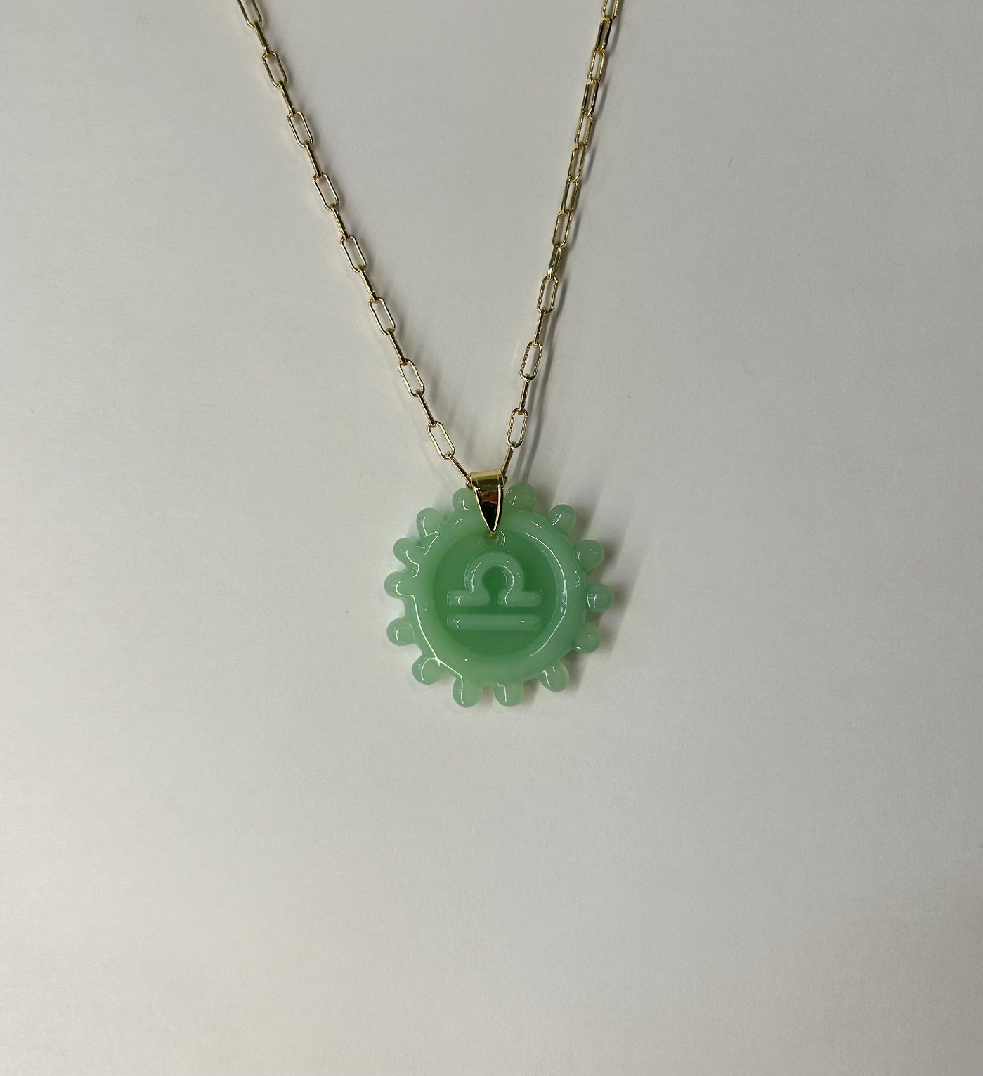 Zodiac Pendant Necklace - Seafoam