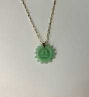 Zodiac Pendant Necklace - Seafoam