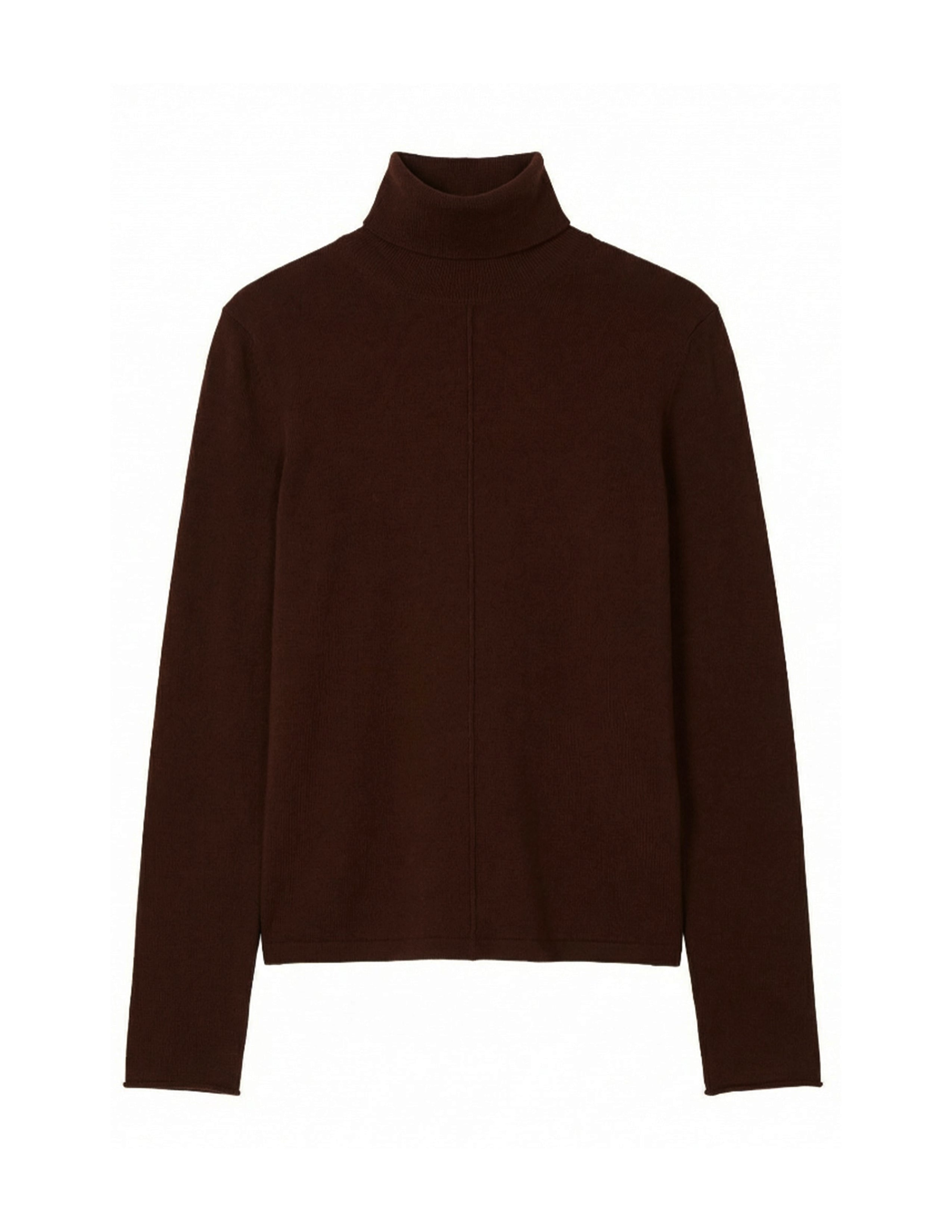 Lula Merino Turtleneck - Chocolate