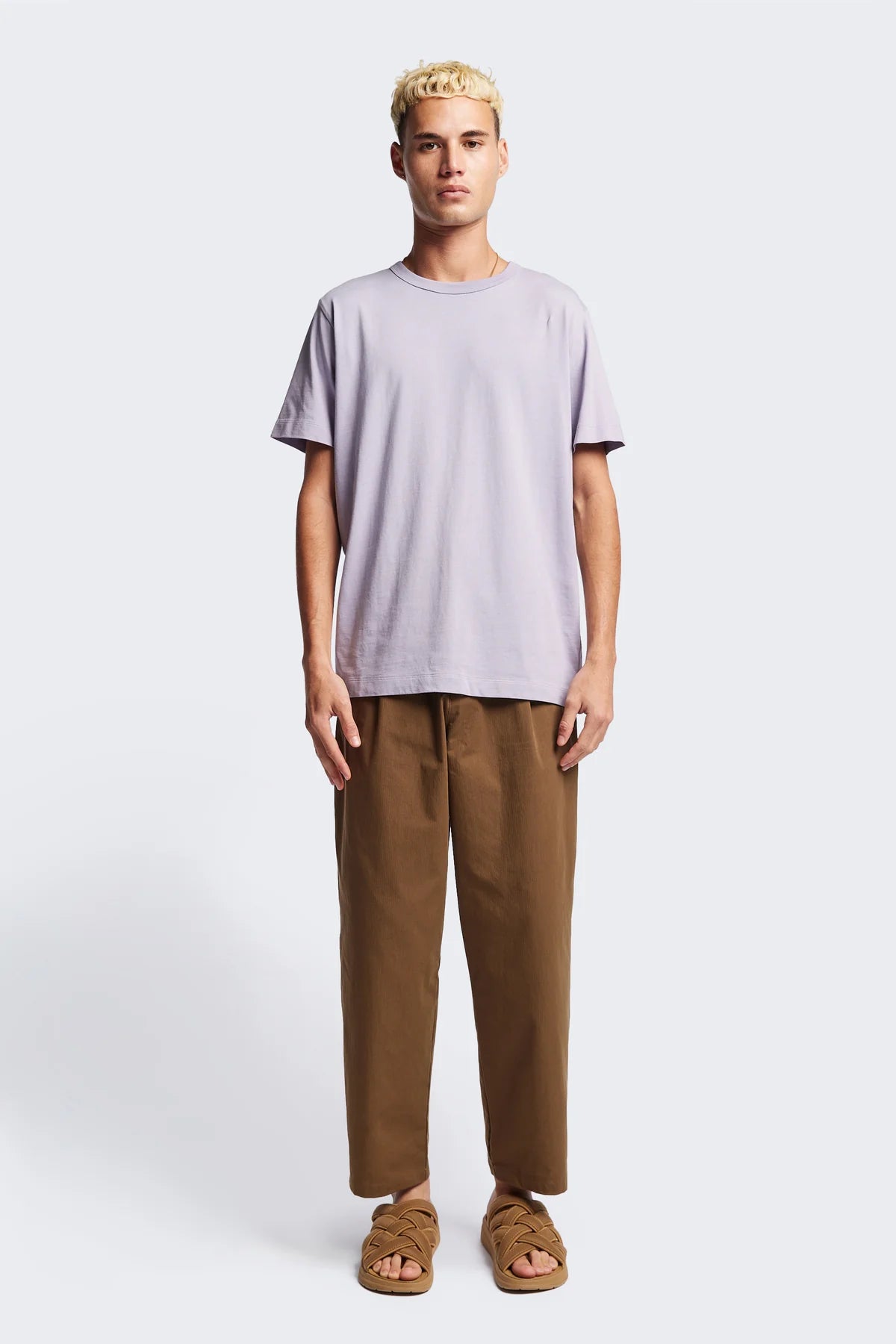 Boulder Pleat Pant - Olive Brown