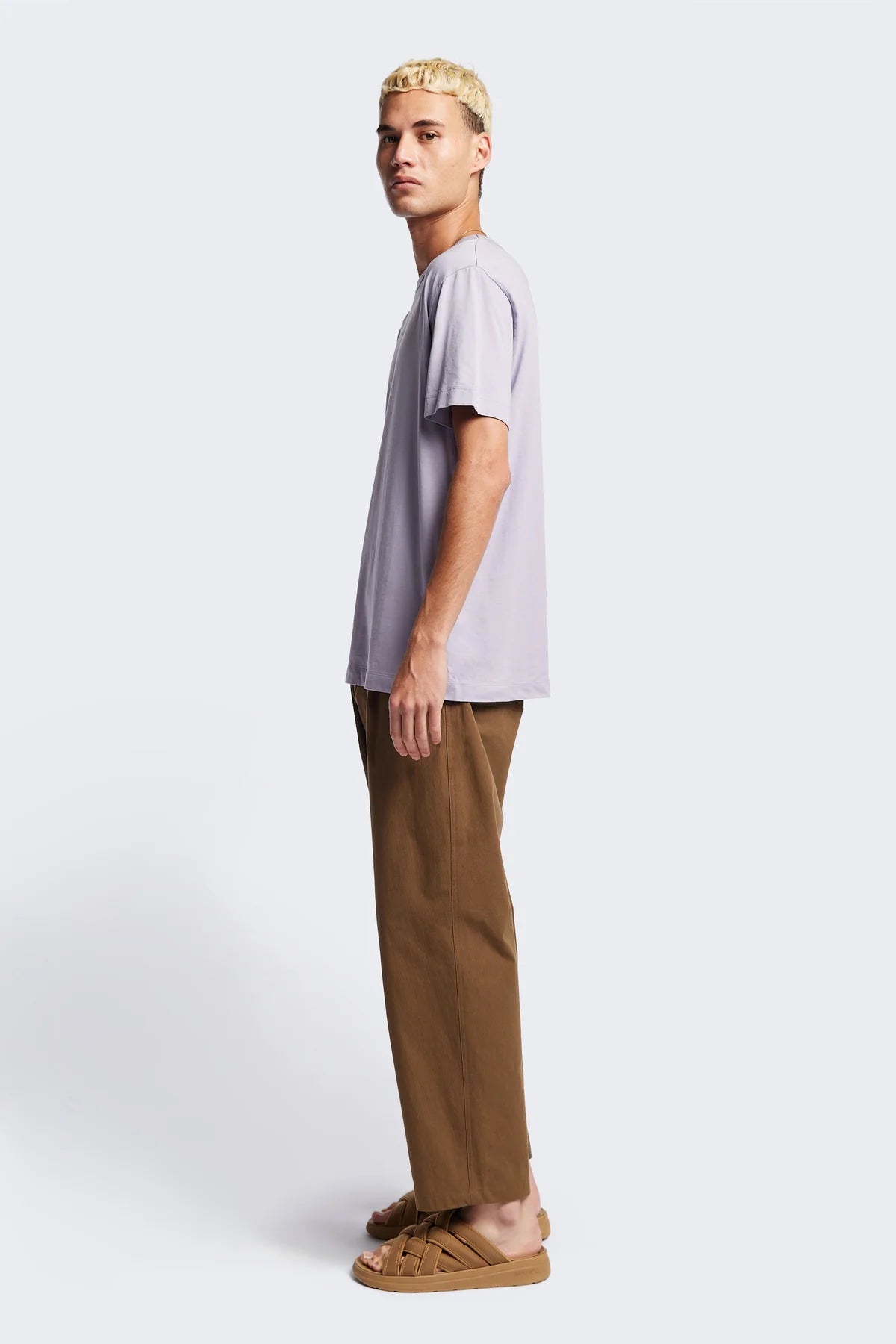 Boulder Pleat Pant - Olive Brown