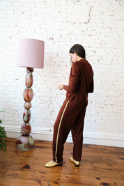 Arthur Merino Track Pants - Cognac/Celery