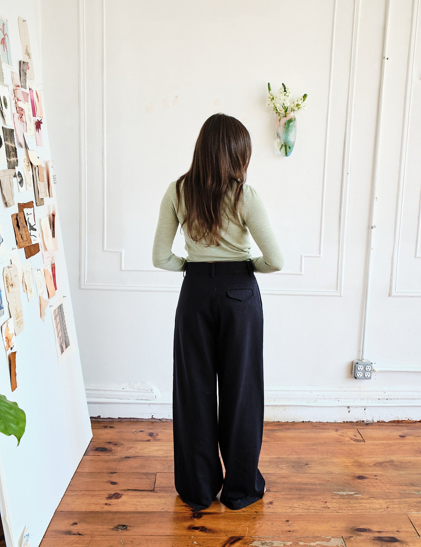 Sosa Pleated Trouser - Black, view 5