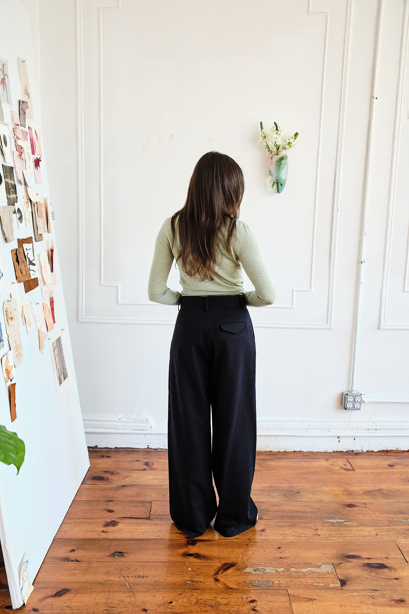 Sosa Pleated Trouser - Black, view 5