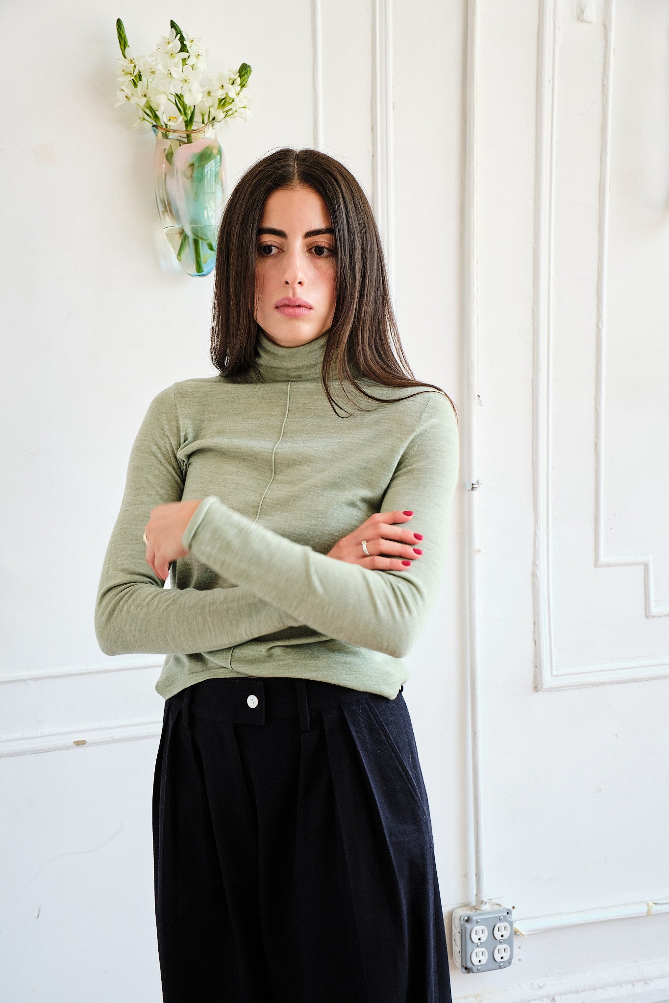 Lula Merino Turtleneck - Sage