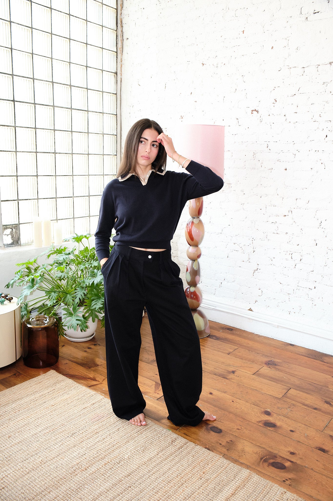 Sosa Pleated Trouser - Black