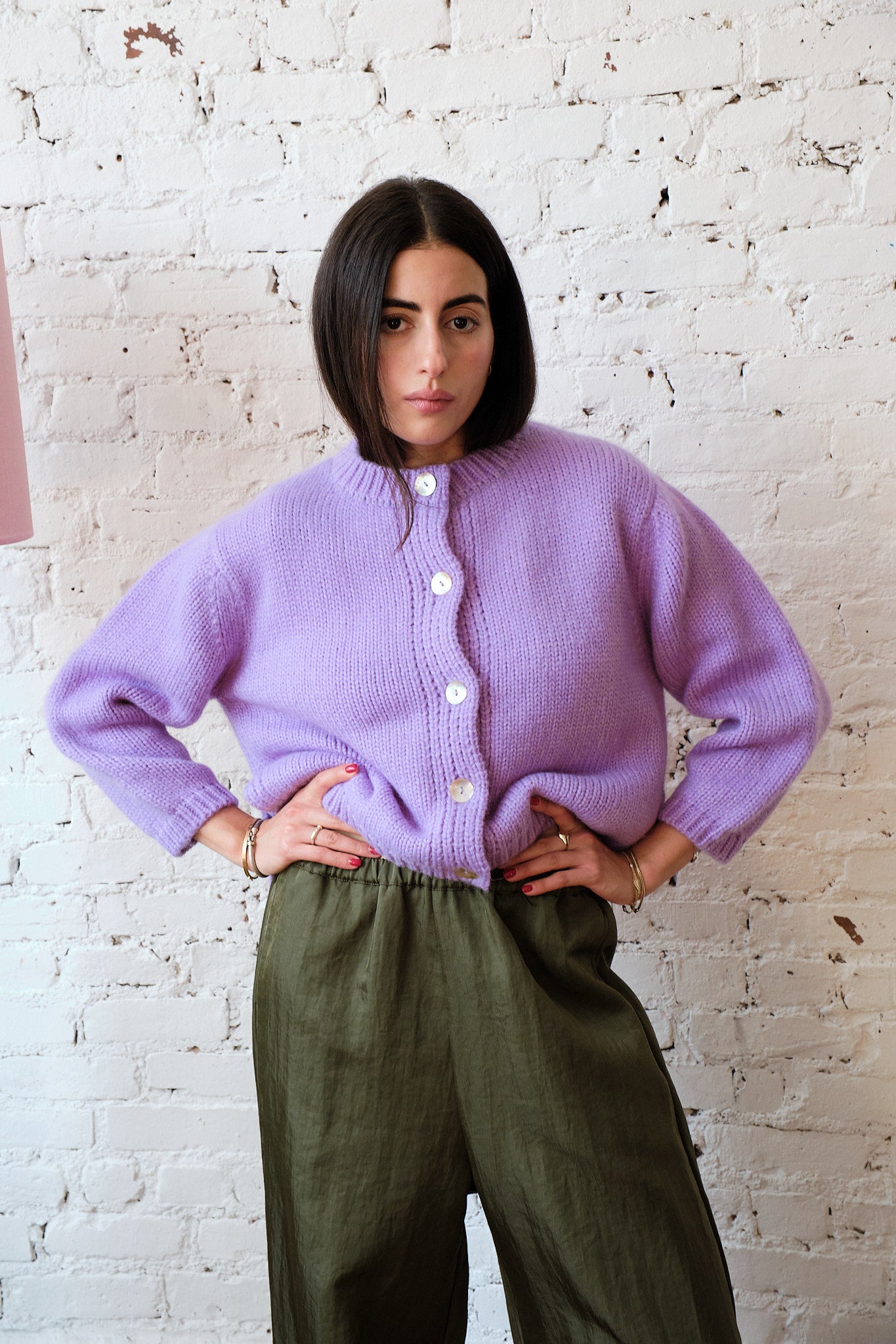 Sheba Cardigan Sweater - Lilac