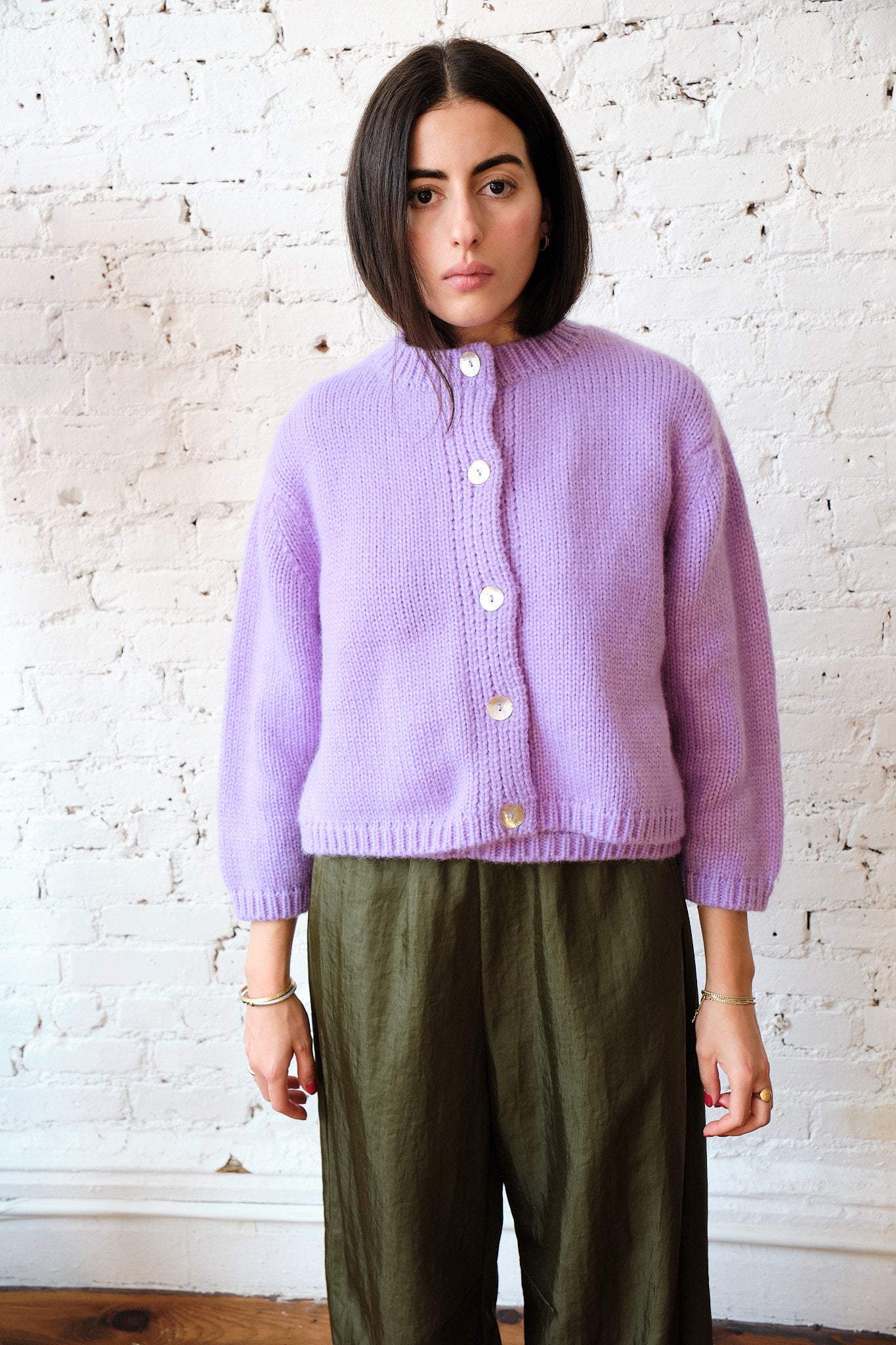 Sheba Cardigan Sweater - Lilac