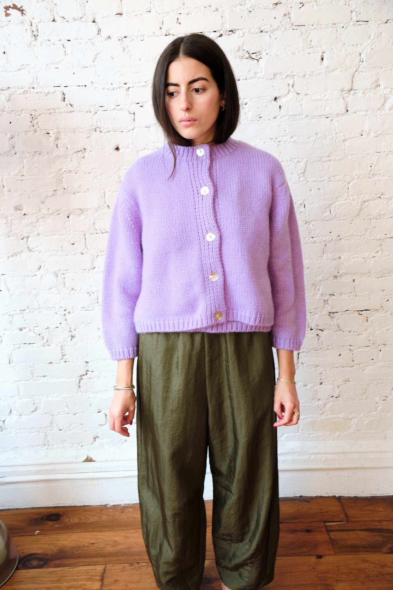 Sheba Cardigan Sweater - Lilac