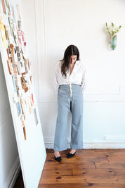 Lasso Lace Up Pant - Marine Twill