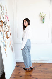 Lasso Lace Up Pant - Marine Twill