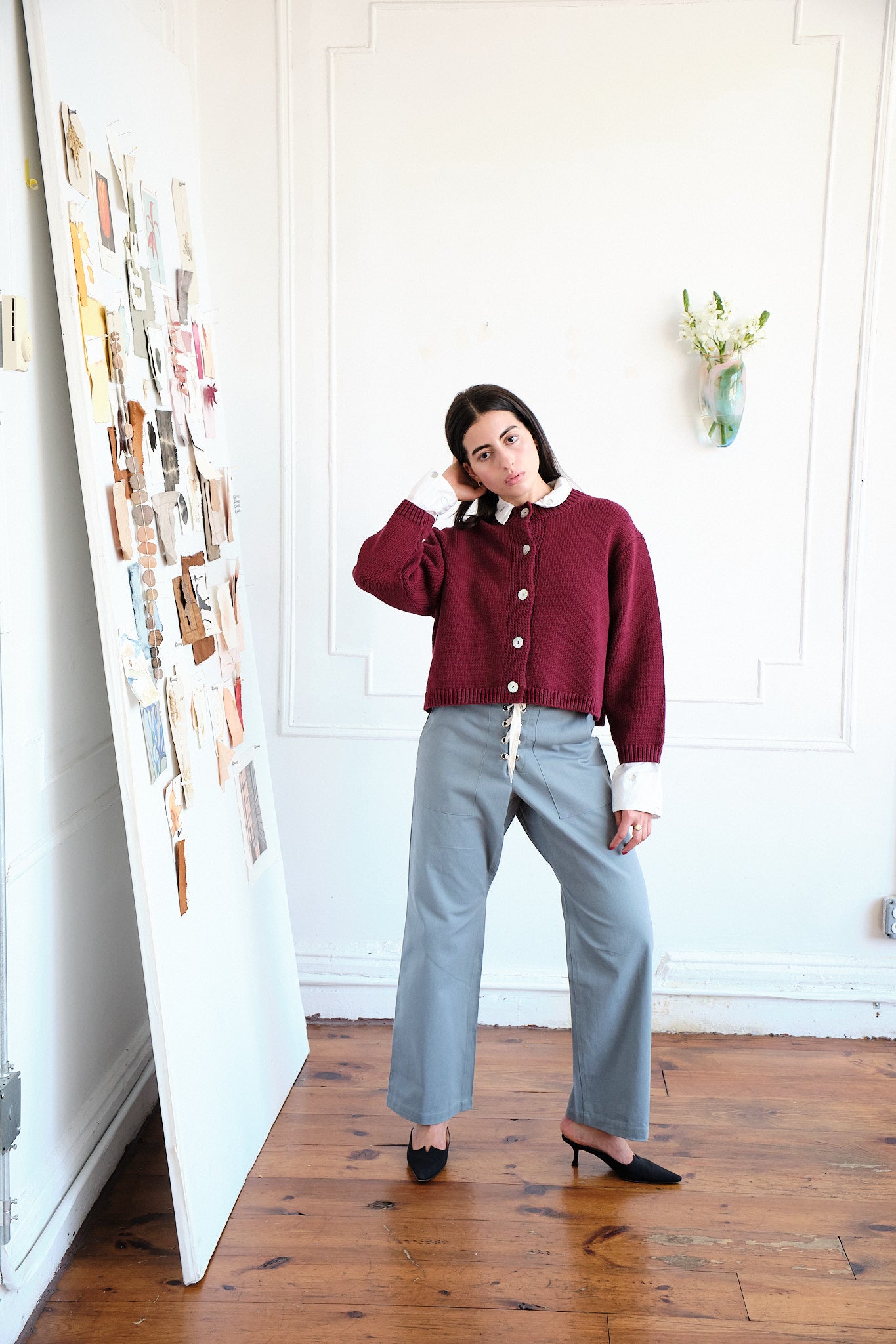 Shiloh Cotton Cardigan - Plum