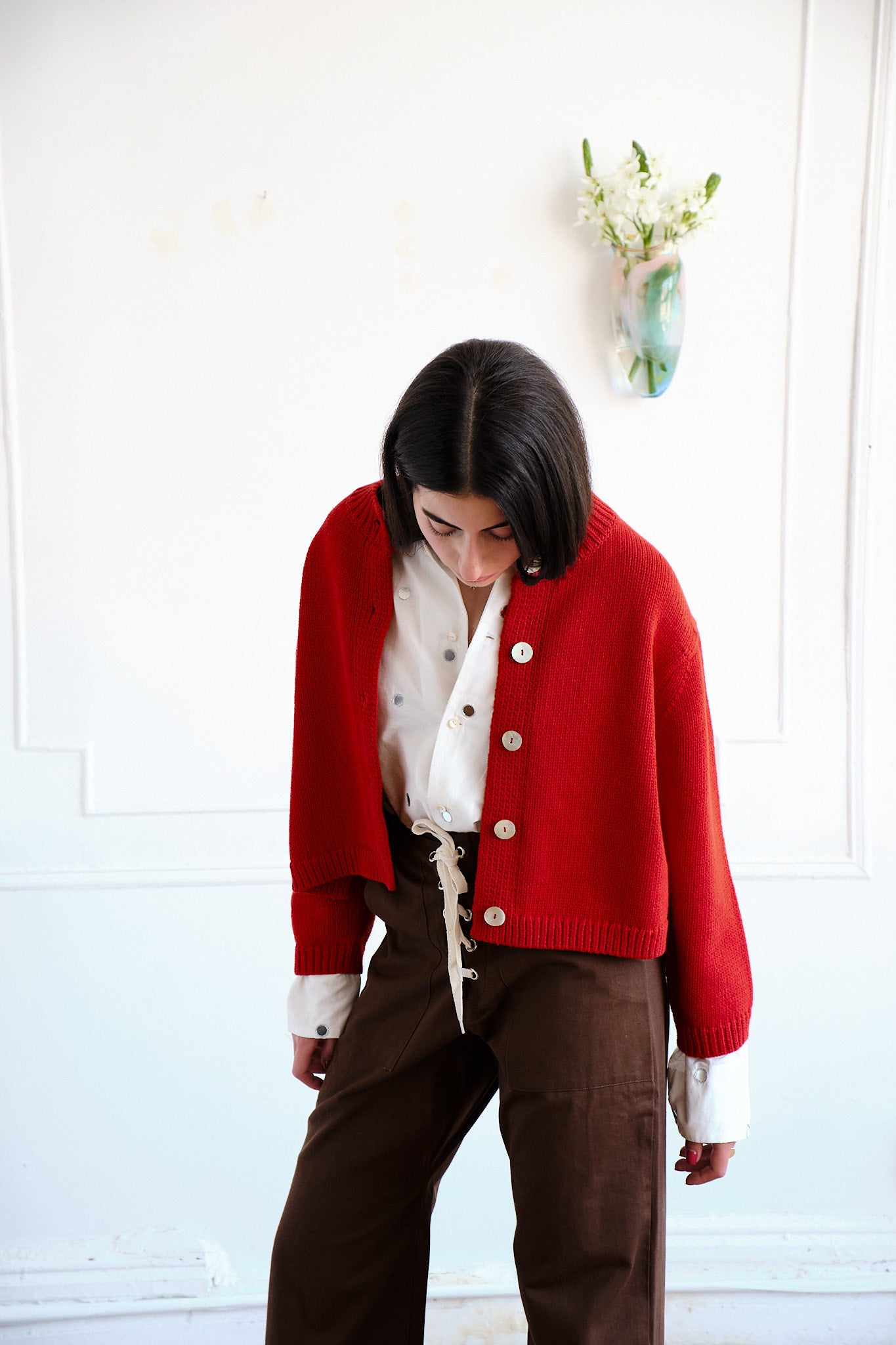 Shiloh Cotton Cardigan - Lipstick