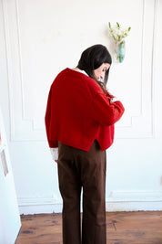 Shiloh Cotton Cardigan - Lipstick