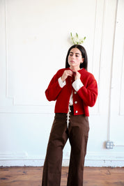 Shiloh Cotton Cardigan - Lipstick