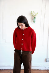 Shiloh Cotton Cardigan - Lipstick