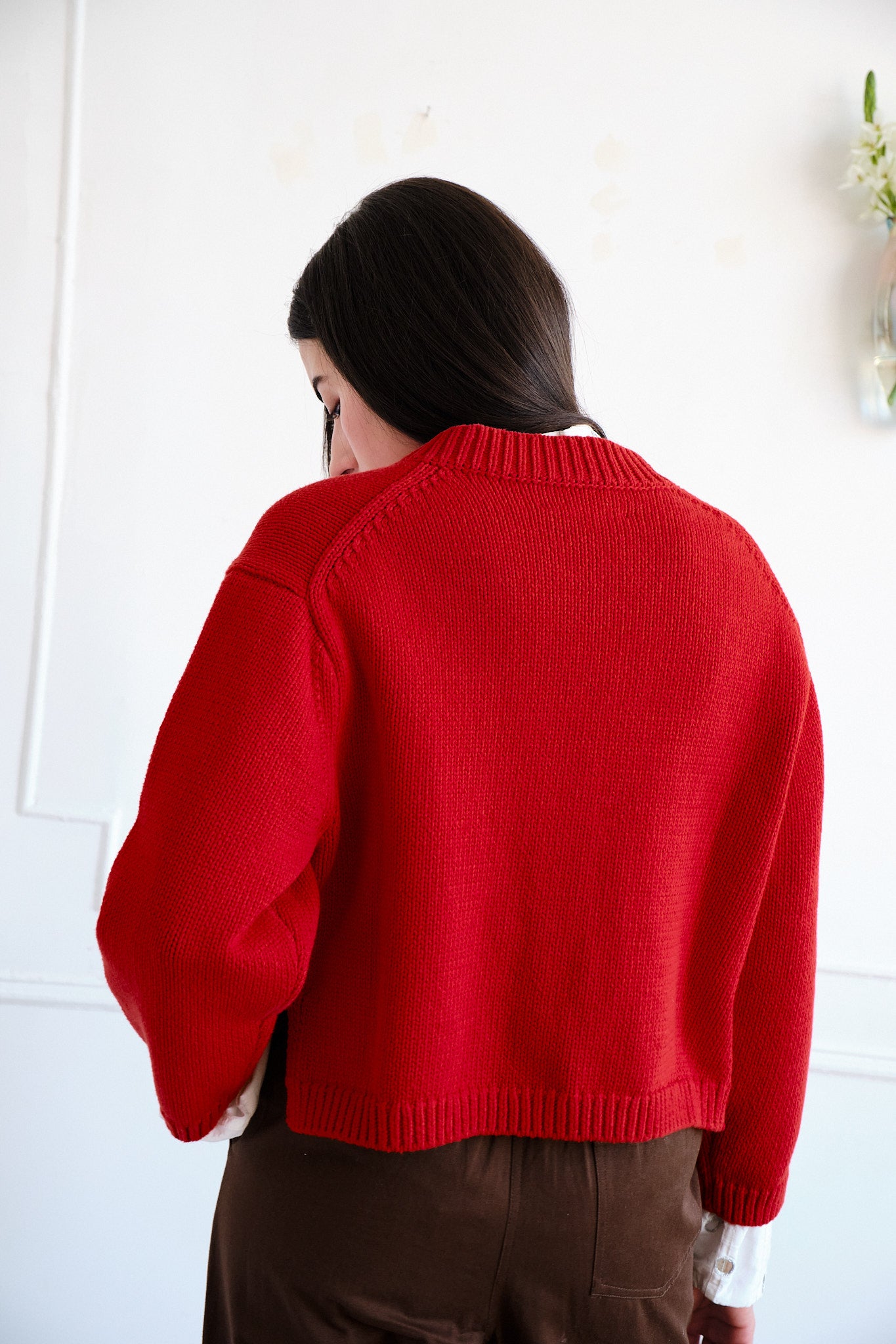 Shiloh Cotton Cardigan - Lipstick