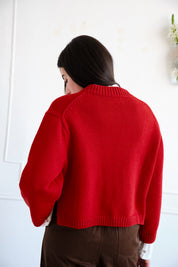 Shiloh Cotton Cardigan - Lipstick