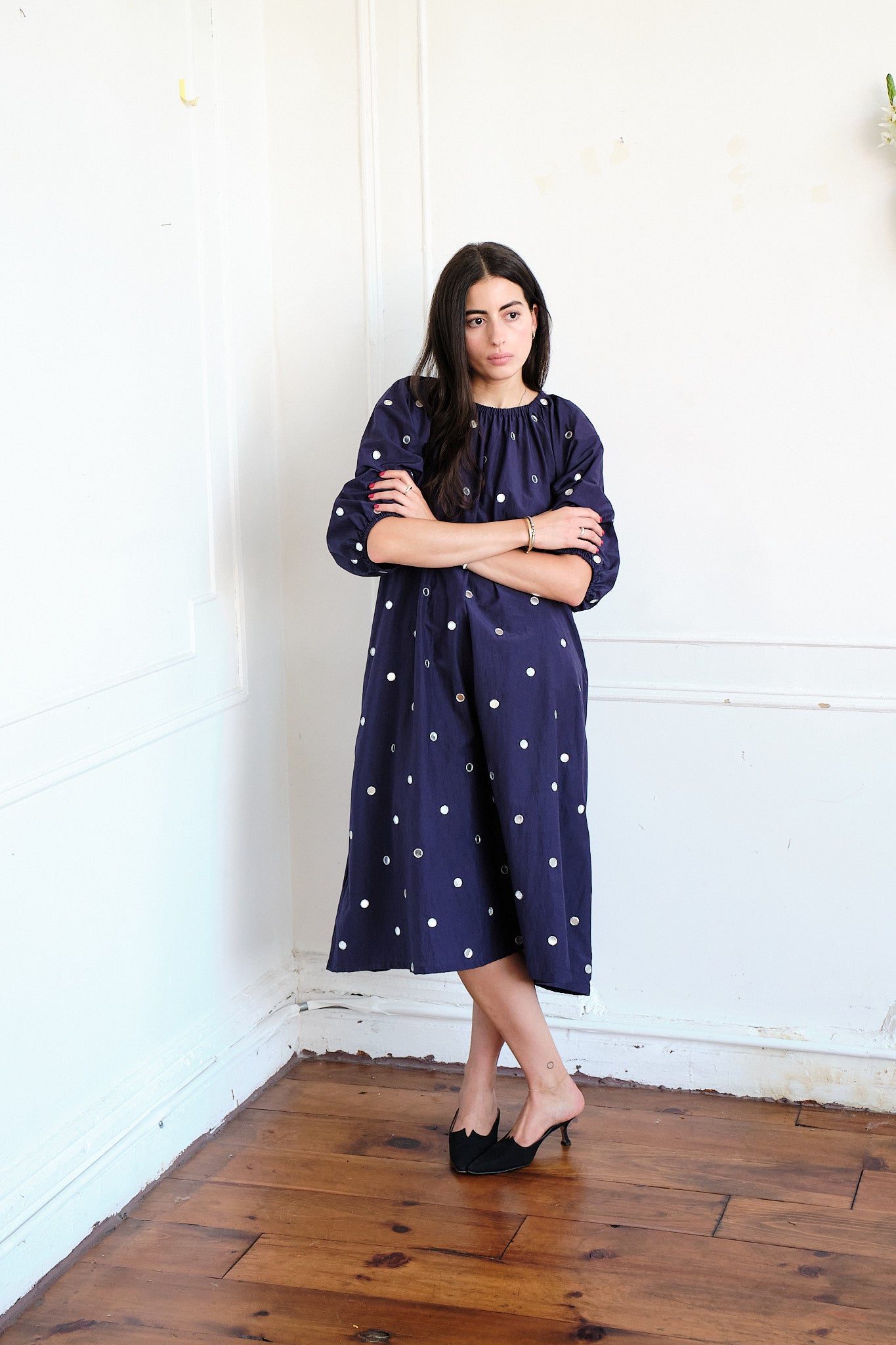 Ballad Mirror Dress - Navy