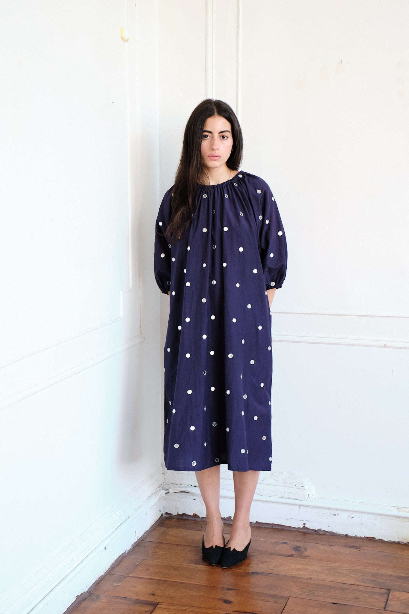Ballad Mirror Dress - Navy