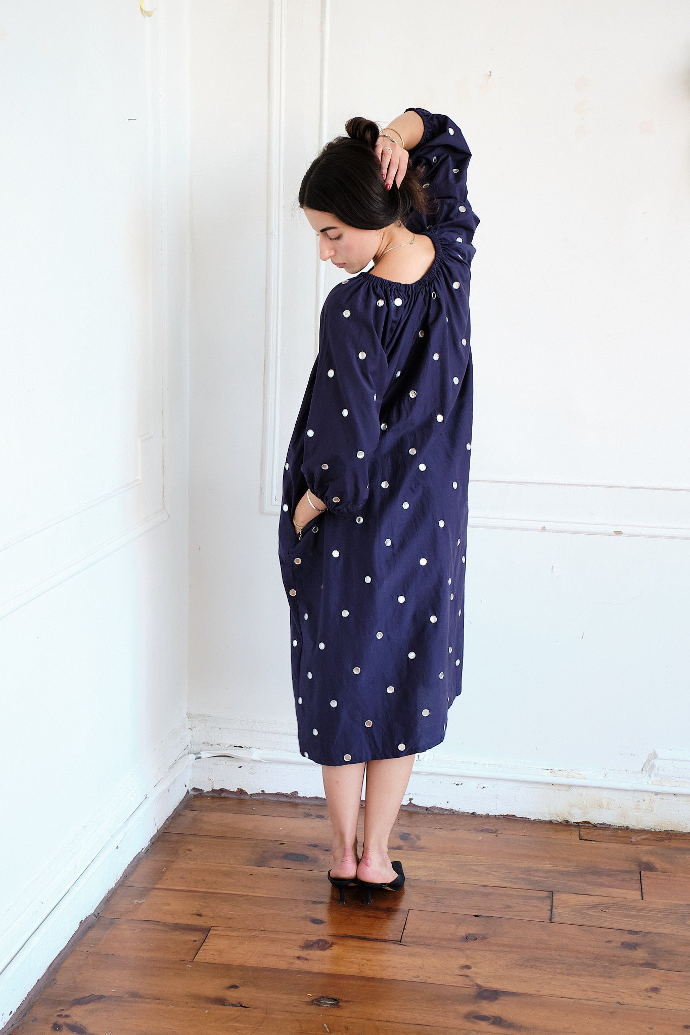 Ballad Mirror Dress - Navy