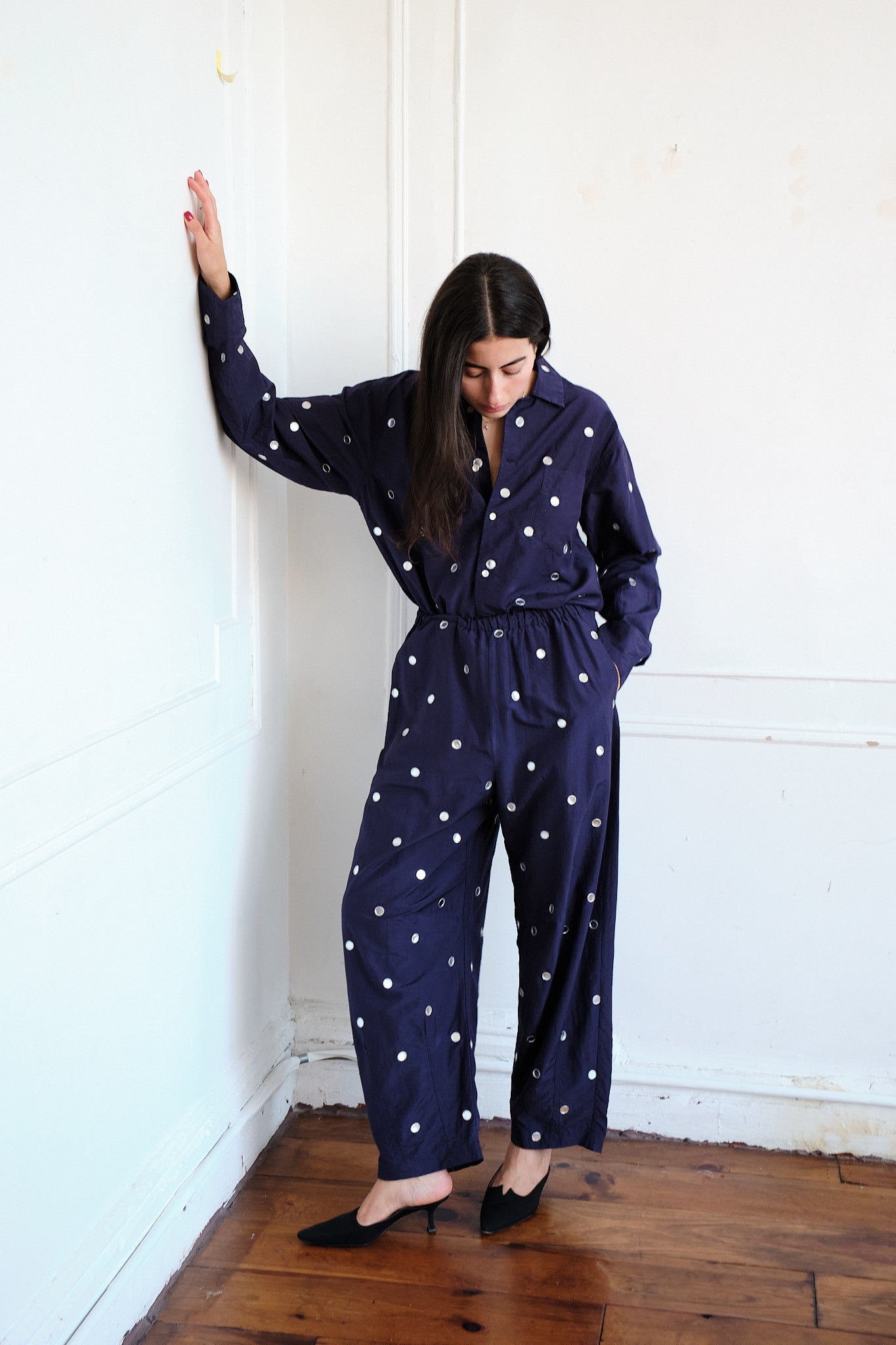 Contessa Mirror Pants - Navy