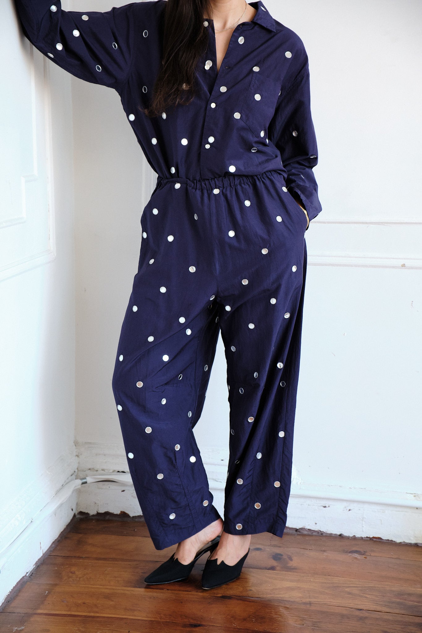 Contessa Mirror Pants - Navy