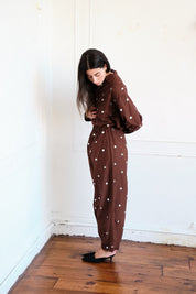 Contessa Mirror Pants - Chocolate