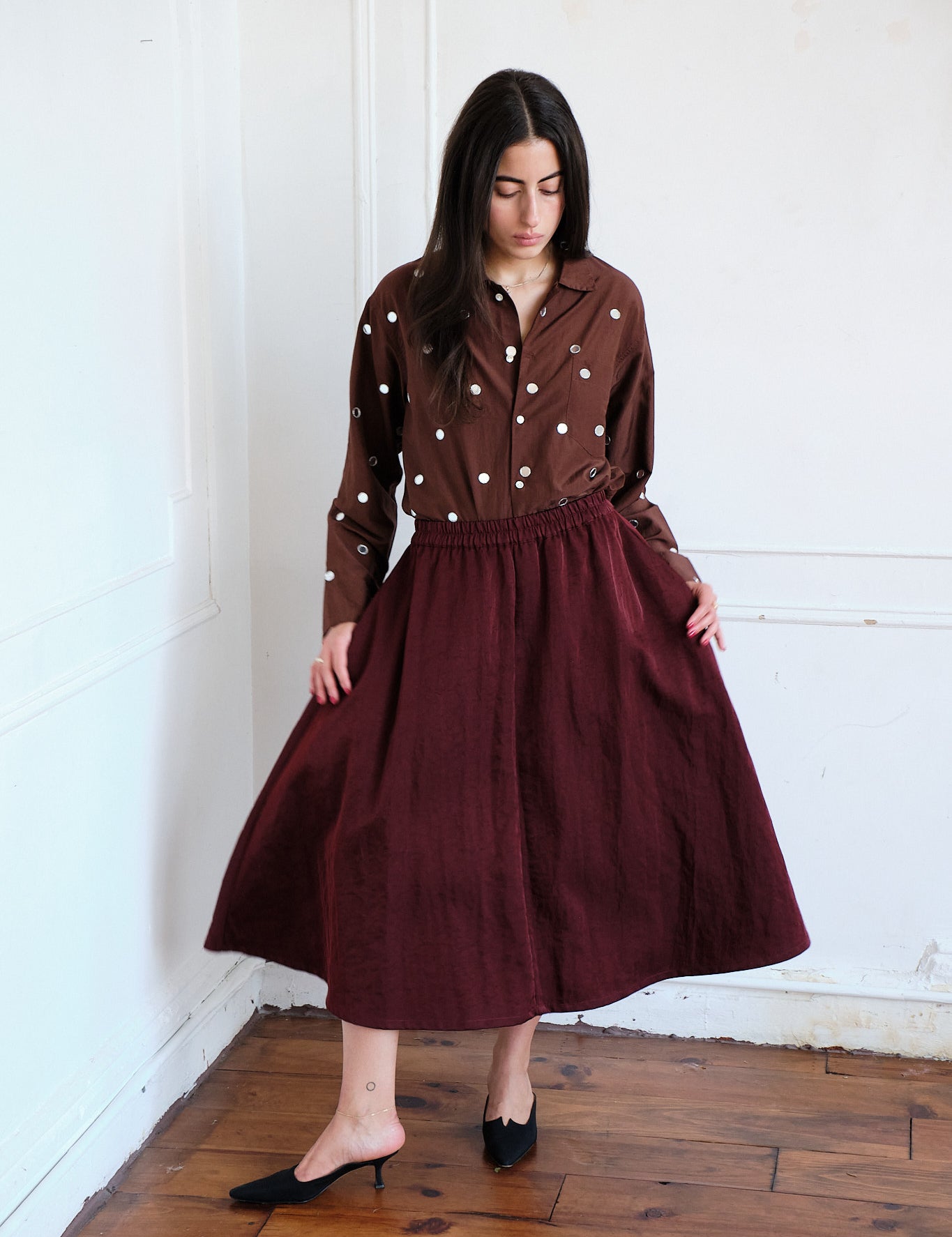 Play Skirt - Oxblood, view 5