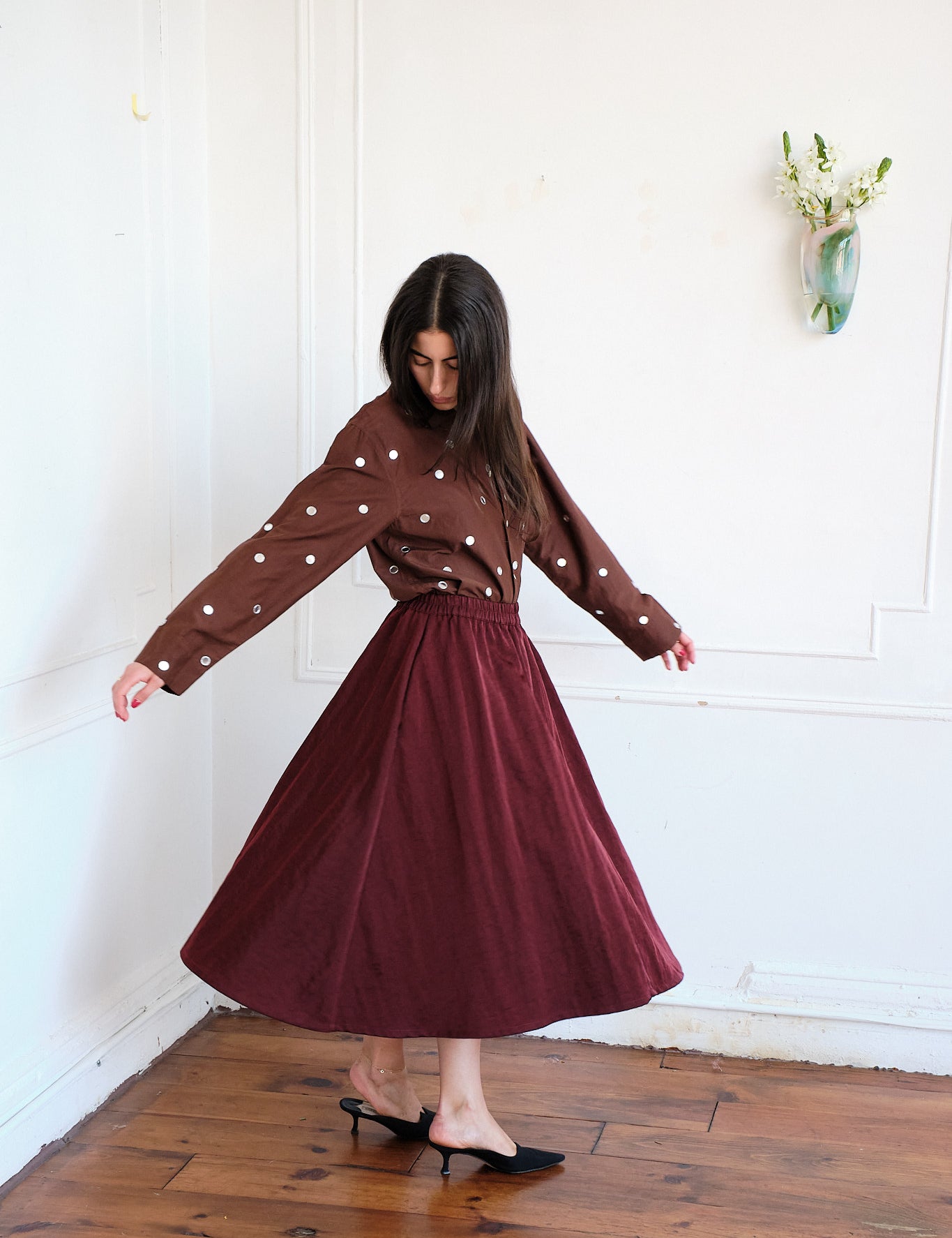 Play Skirt - Oxblood, view 4