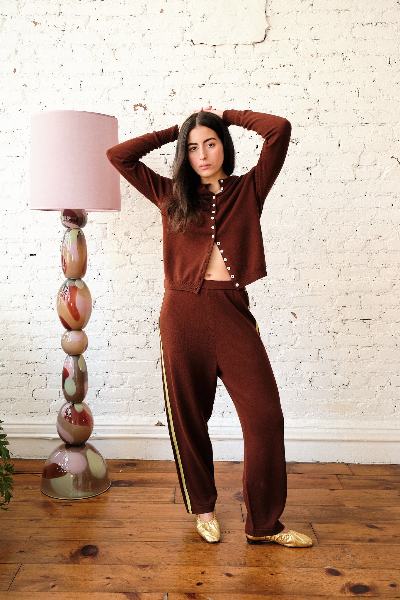 Clarence Merino Cardigan - Cognac