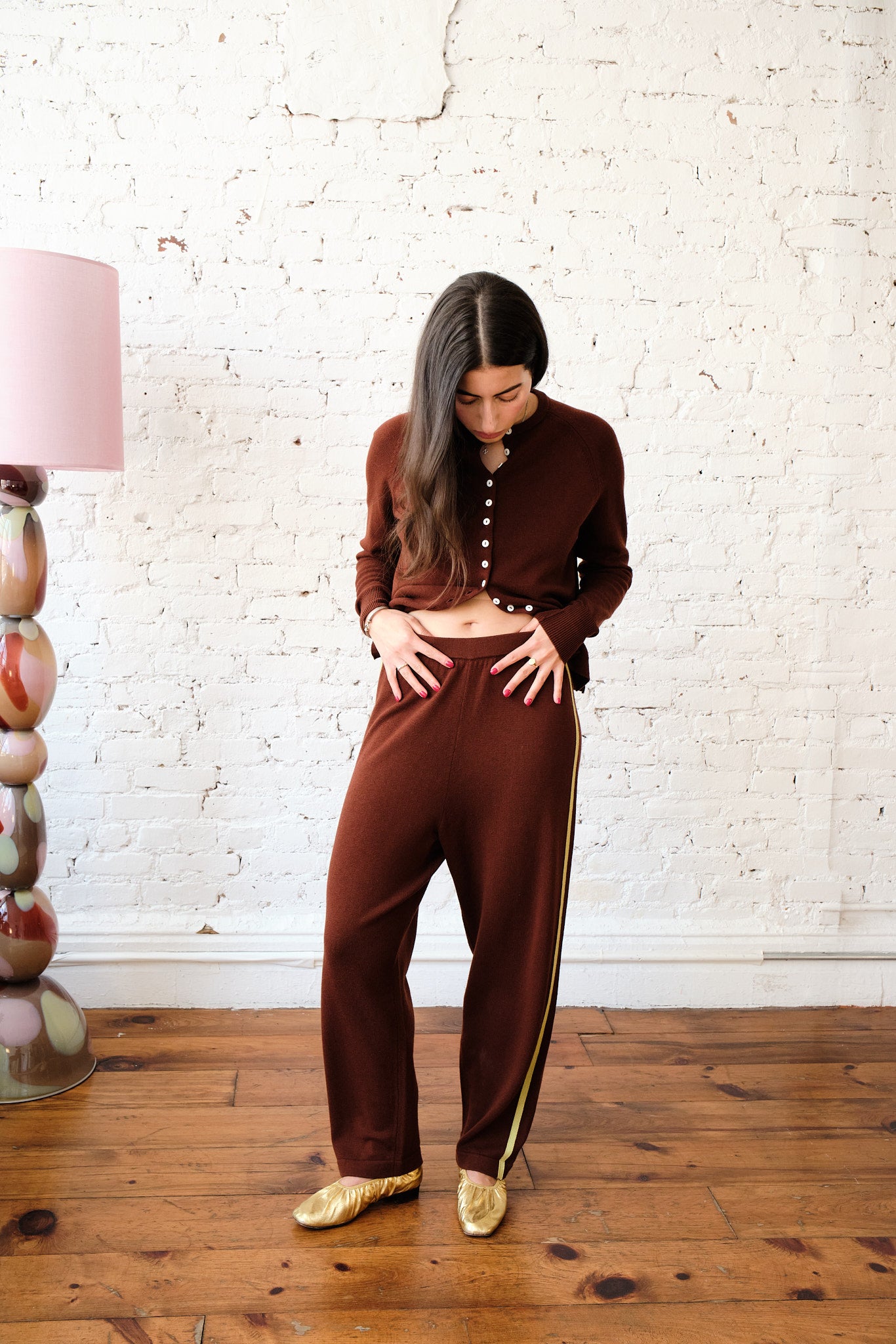 Clarence Merino Cardigan - Cognac