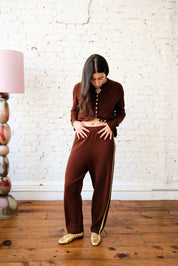 Clarence Merino Cardigan - Cognac