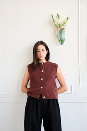 Solo Vest Textured Merino - Rust Speckle