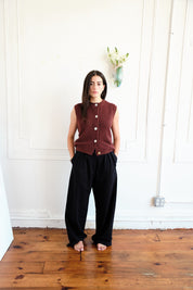 Solo Vest Textured Merino - Rust Speckle