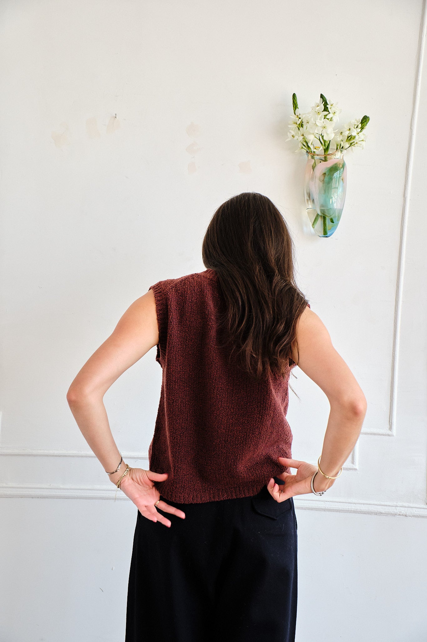 Solo Vest Textured Merino - Rust Speckle