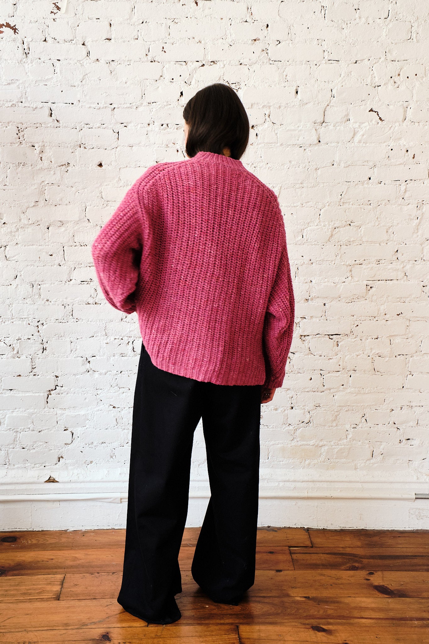 Sy Tweed Pullover - Pink, view 6