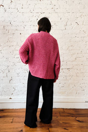 Sy Tweed Pullover - Pink, view 6