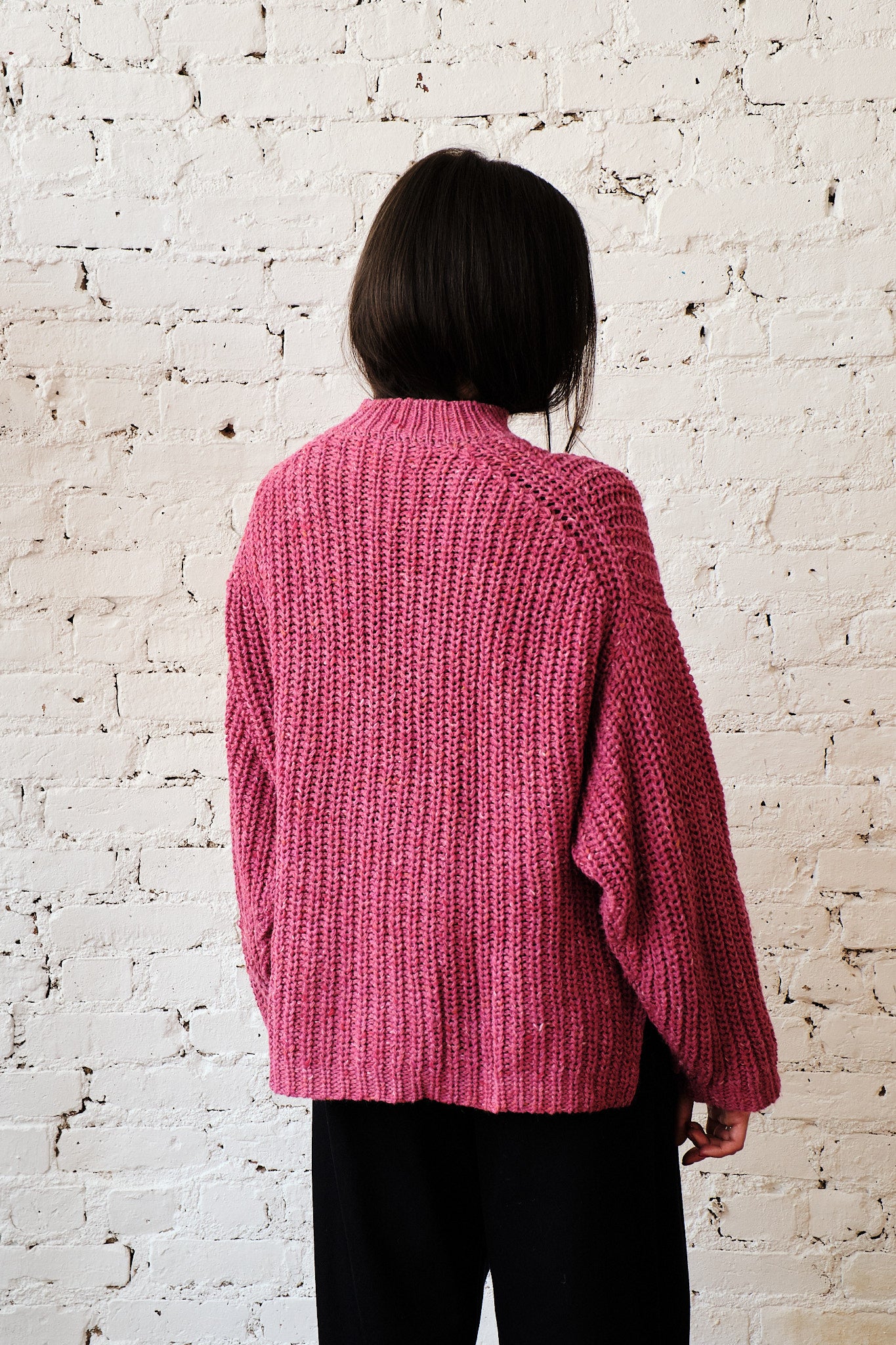 Sy Tweed Pullover - Pink, view 11