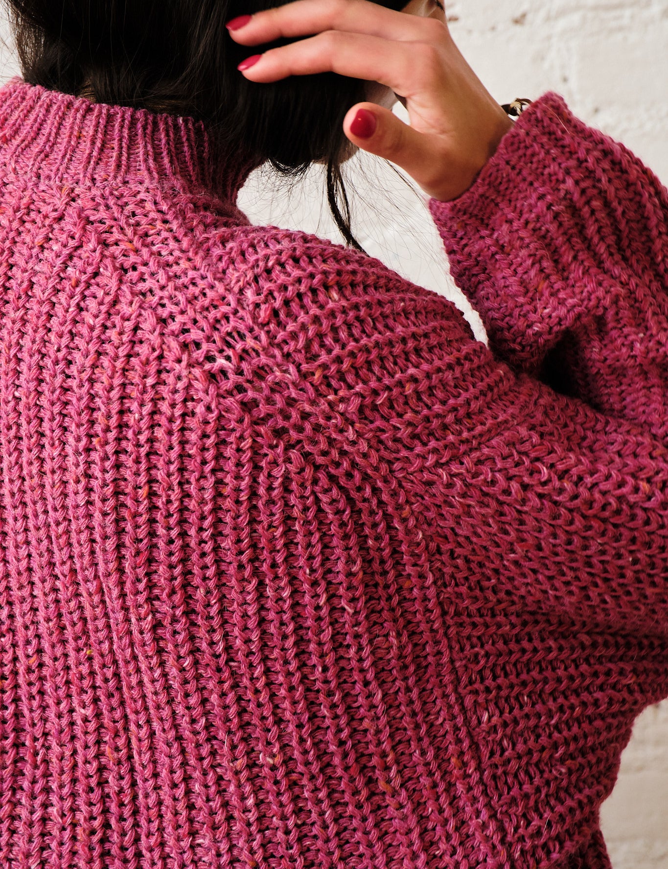 Sy Tweed Pullover - Pink, view 2