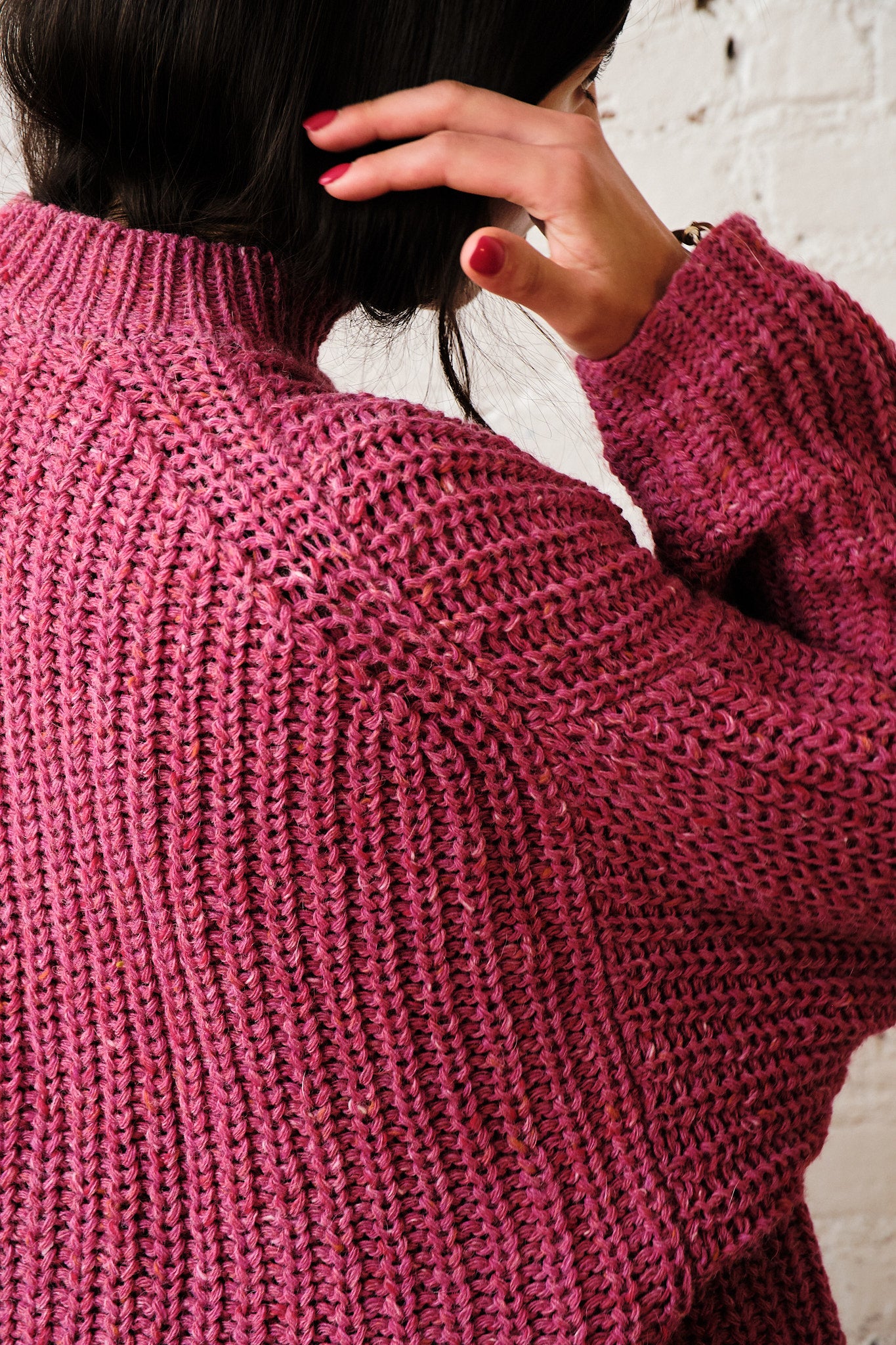 Sy Tweed Pullover - Pink, view 2