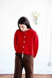 Shiloh Cotton Cardigan - Lipstick